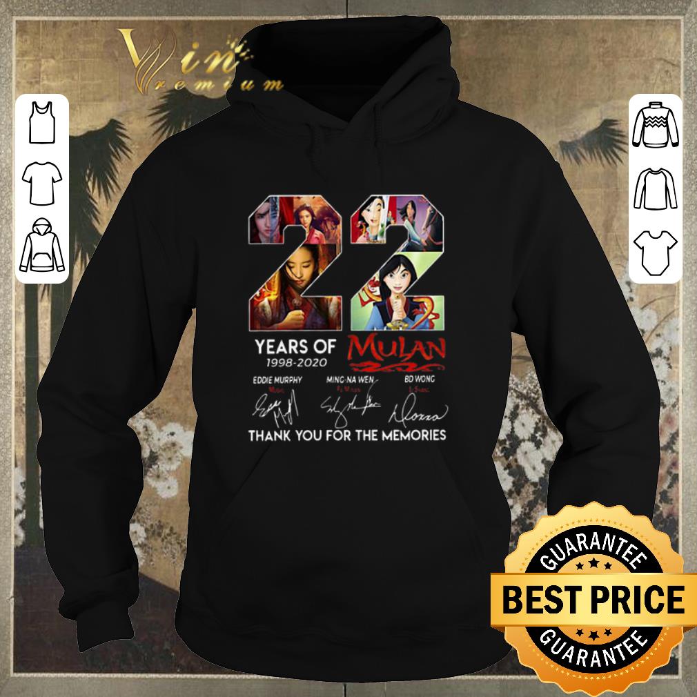 Nice Thank you for the memories 22 Years of Mulan 1998 2020 signature shirt 4 - Nice Thank you for the memories 22 Years of Mulan 1998 2020 signature shirt