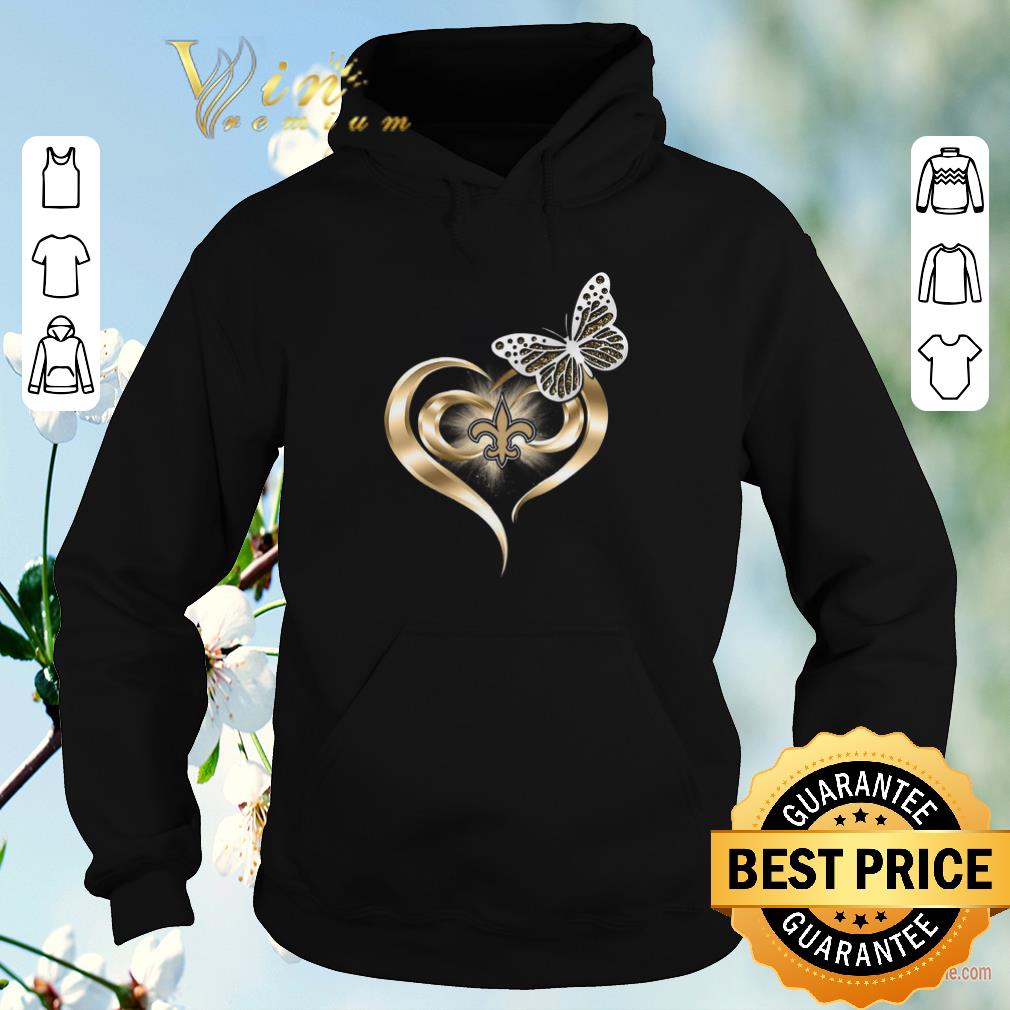 Premium Butterfly Love New Orleans Saints Heart shirt sweater 4 - Premium Butterfly Love New Orleans Saints Heart shirt sweater