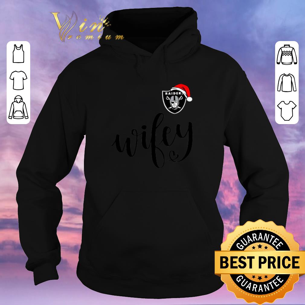 Premium Oakland Raider Santa hat Wifey Christmas shirt sweater 4 - Premium Oakland Raider Santa hat Wifey Christmas shirt sweater
