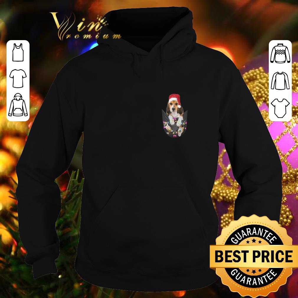 Premium Santa Beagle in pocket Christmas light shirt 4 - Premium Santa Beagle in pocket Christmas light shirt