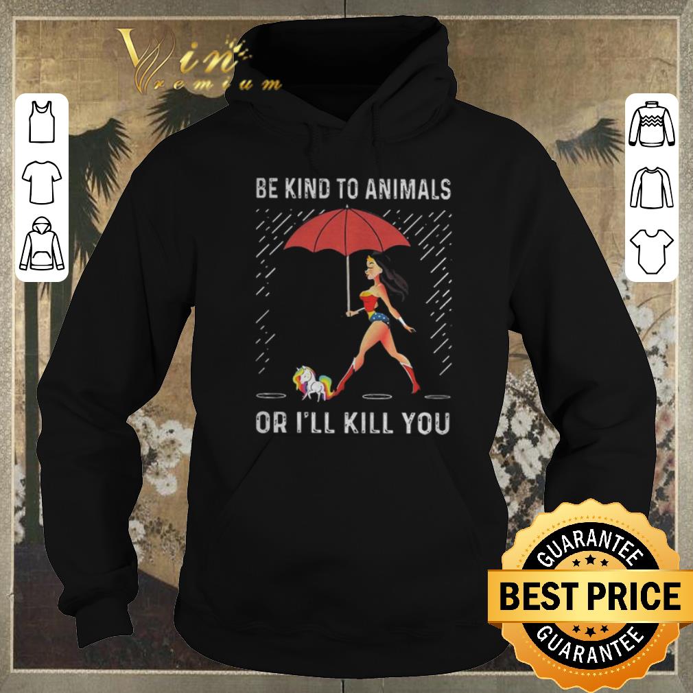 Premium wonder woman unicorn be kind to animals or ill kill you shirt sweater 4 - Premium wonder woman unicorn be kind to animals or ill kill you shirt sweater