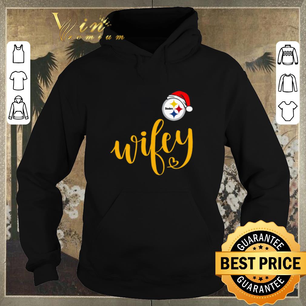 Pretty Christmas Santa Pittsburgh Steelers Wifey shirt 4 - Pretty Christmas Santa Pittsburgh Steelers Wifey shirt