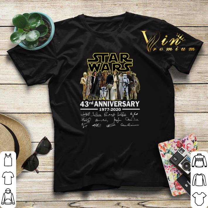 Signatures Star Wars all character 43rd anniversary 1977 2020 shirt 4 - Signatures Star Wars all character 43rd anniversary 1977-2020 shirt