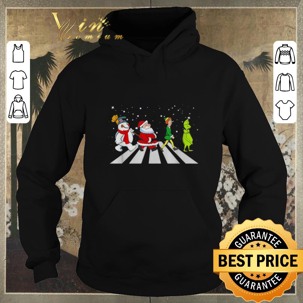 Top Christmas Santa Elf Grinch Abbey Road characters shirt 4 - Top Christmas Santa Elf Grinch Abbey Road characters shirt