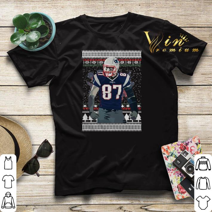 Ugly Christmas Rob Gronkowski 87 New England Patriots sweater 4 - Ugly Christmas Rob Gronkowski 87 New England Patriots sweater