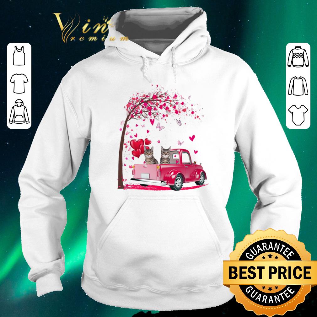 Awesome Cats Pink Truck Valentine s Day autumn leaf png sweater 4 - Awesome Cats Pink Truck Valentine's Day autumn leaf.png sweater