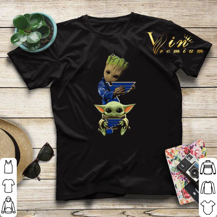 Baby Yoda and Baby Groot hug St Louis Blues Star Wars shirt sweater 4 - Baby Yoda and Baby Groot hug St. Louis Blues Star Wars shirt sweater