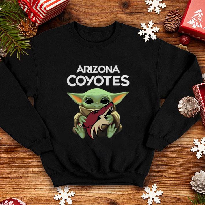 Baby Yoda hug Arizona Coyotes Star Wars Mandalorian shirt 4 - Baby Yoda hug Arizona Coyotes Star Wars Mandalorian shirt