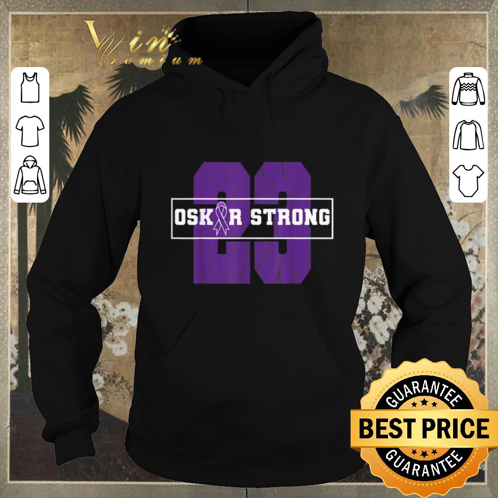 Funny 23 Purple Ribbon Oskar Strong Fight Against Cancer shirt sweater 4 - Funny 23 Purple Ribbon Oskar Strong Fight Against Cancer shirt sweater