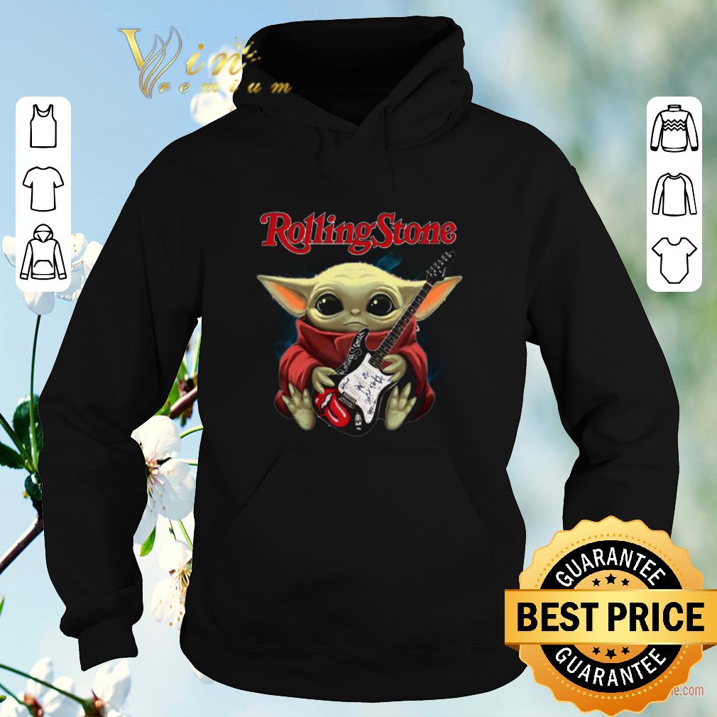 Funny Baby Yoda hug The Rolling Stone guitar Star Wars shirt sweater 4 - Funny Baby Yoda hug The Rolling Stone guitar Star Wars shirt sweater