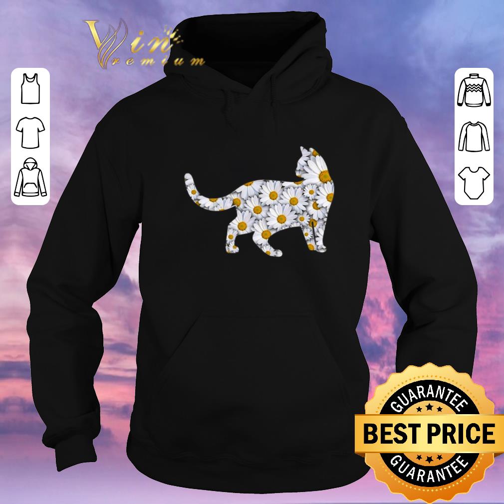 Hot White flower Cat Daisy Sketch shirt sweater Hot White flower Cat Daisy Sketch shirt sweater 4 - Hot White flower Cat Daisy Sketch shirt sweater
