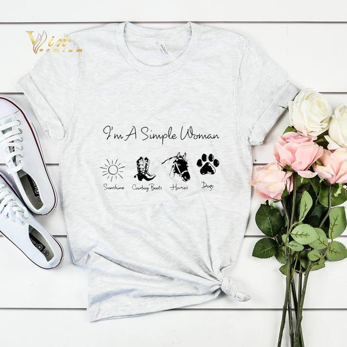 I m a simple woman I love sunshine cowboy boot horse dog shirt sweater 4 - I’m a simple woman I love sunshine cowboy boot horse dog shirt sweater