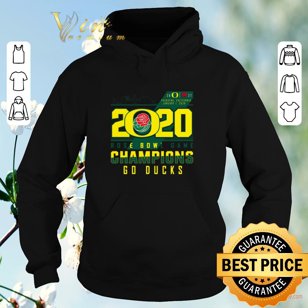 Nice 2020 Rose Bowl Game Champions Oregon Ducks vs Wisconsin Badgers shirt sweater 4 - Nice 2020 Rose Bowl Game Champions Oregon Ducks vs Wisconsin Badgers shirt sweater