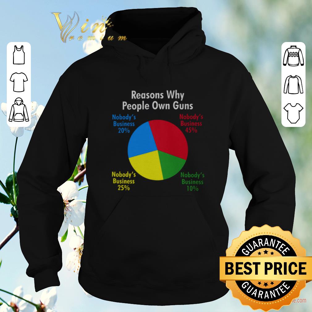 Nice Reasons why people own guns nobody s business pie chart shirt sweater 4 - Nice Reasons why people own guns nobody's business pie chart shirt sweater