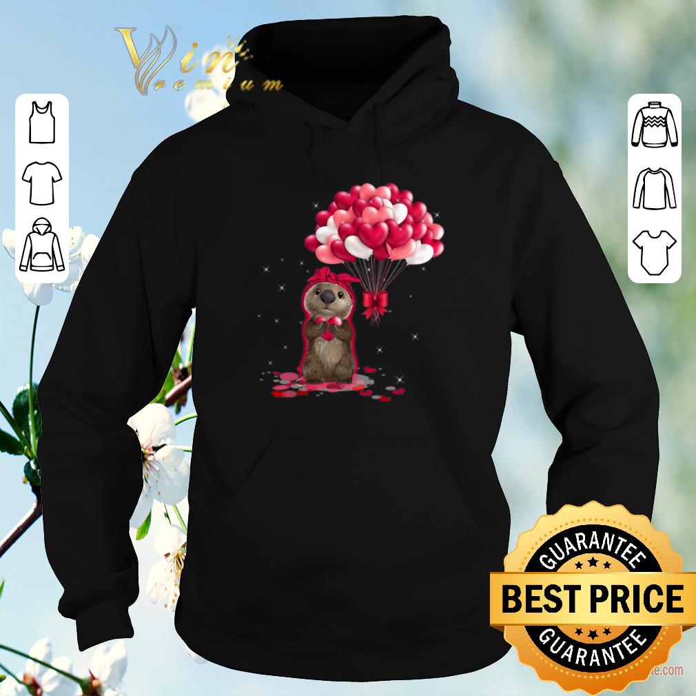 Official Otter love balloons heart shirt sweater 4 - Official Otter love balloons heart shirt sweater