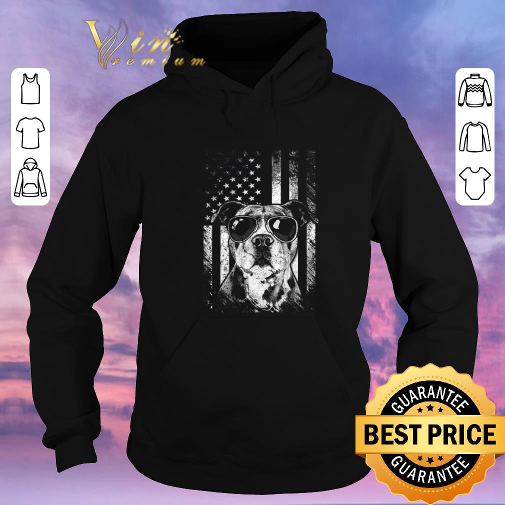 Premium American flag Pitbull Sunglass shirt sweater 4 - Premium American flag Pitbull Sunglass shirt sweater