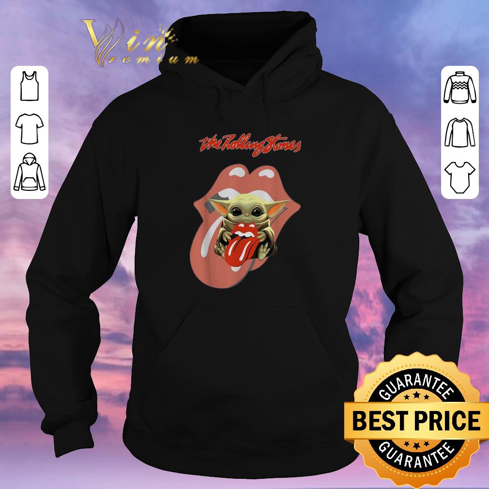 Premium Star Wars Baby Yoda hug The Rolling Stones Logo shirt sweater 4 - Premium Star Wars Baby Yoda hug The Rolling Stones Logo shirt sweater