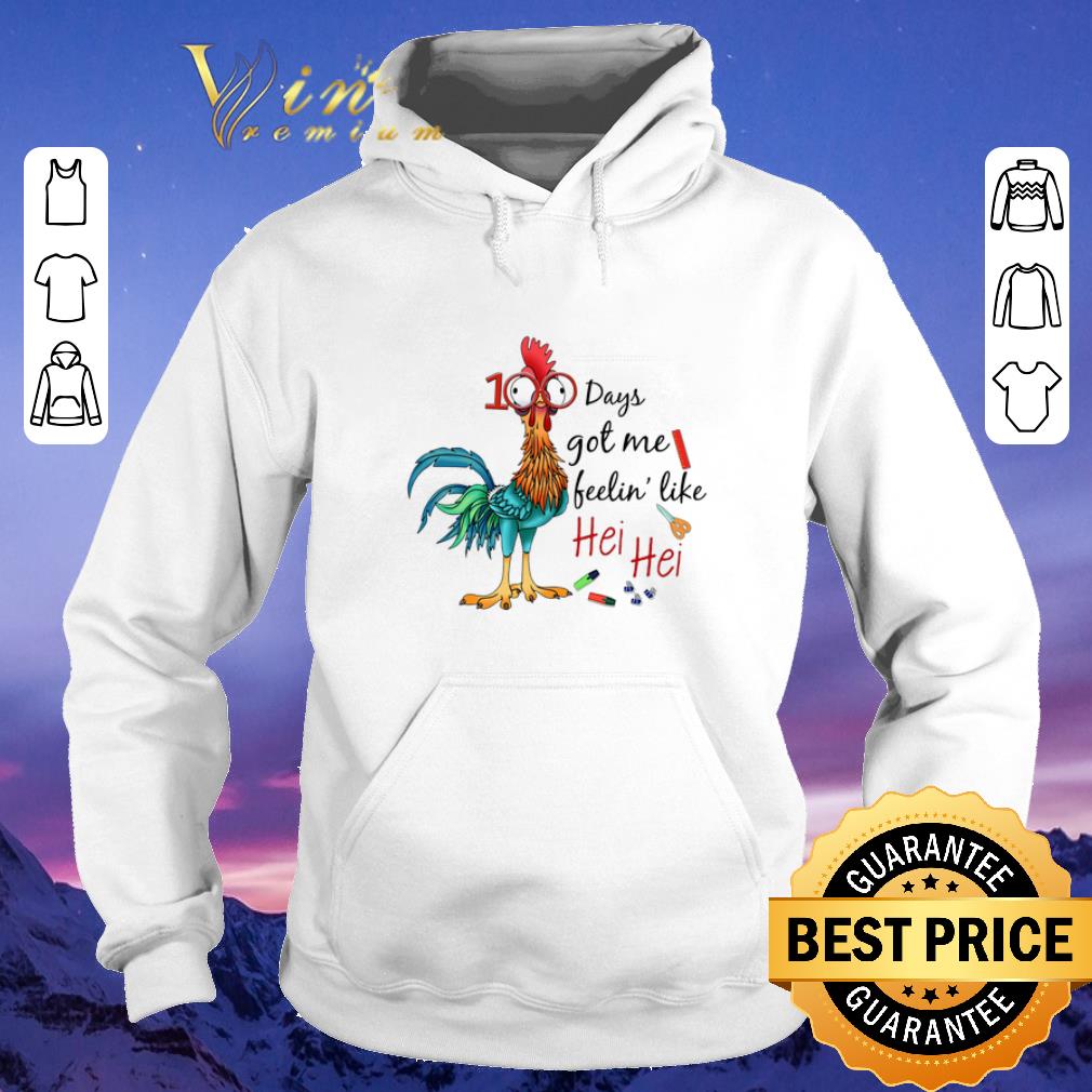 Pretty 100 days got me feelin like Hei Hei chicken shirt sweater 4 - Pretty 100 days got me feelin' like Hei Hei chicken shirt sweater