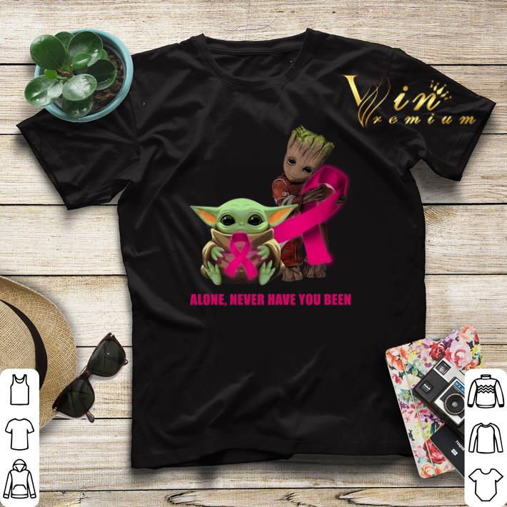 Baby Yoda and Baby Groot alone never have you been Breast Cancer Awareness shirt sweater 4 - Baby Yoda and Baby Groot alone never have you been Breast Cancer Awareness shirt sweater