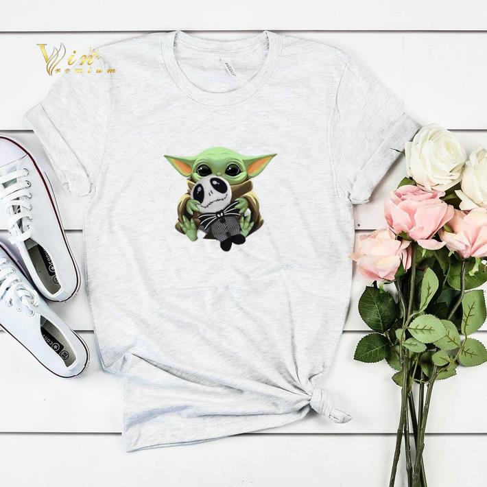 Baby Yoda hug Jack Skellington Star Wars shirt sweater 4 - Baby Yoda hug Jack Skellington Star Wars shirt sweater