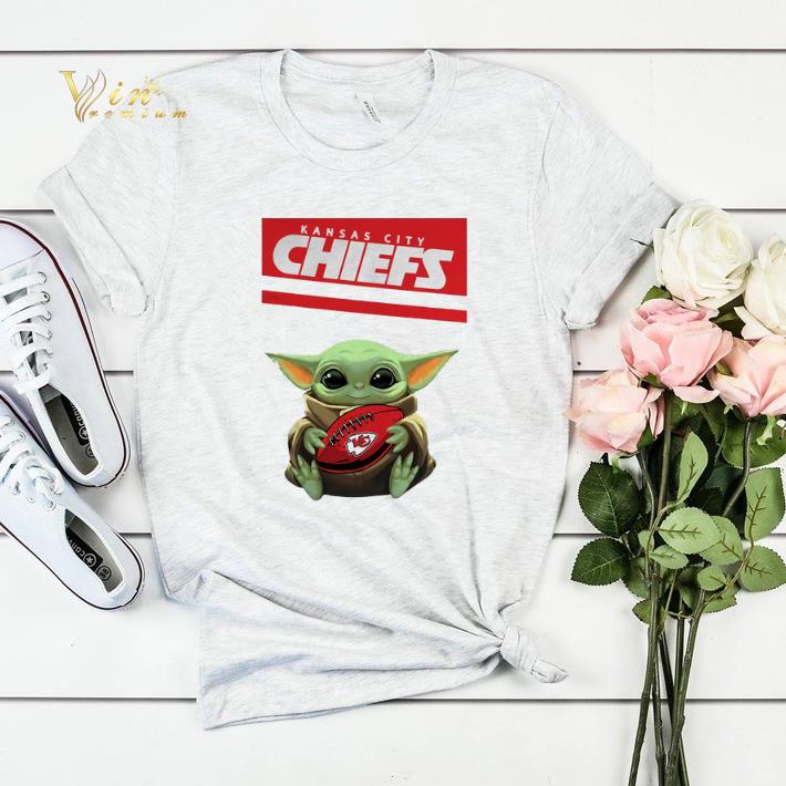Baby Yoda hug Kansas City Chiefs Ball Logo Star Wars shirt sweater 4 - Baby Yoda hug Kansas City Chiefs Ball Logo Star Wars shirt sweater