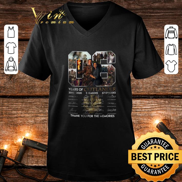 Cool 06 years of Outlander 2014 2020 signature thank you for memories shirt 4 - Cool 06 years of Outlander 2014 2020 signature thank you for memories shirt
