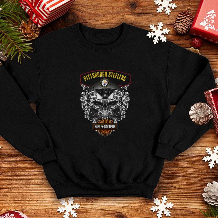 Cool Skull Pittsburgh Steelers Mashup Motor Harley Davidson Company shirt 4 - Cool Skull Pittsburgh Steelers Mashup Motor Harley Davidson Company shirt