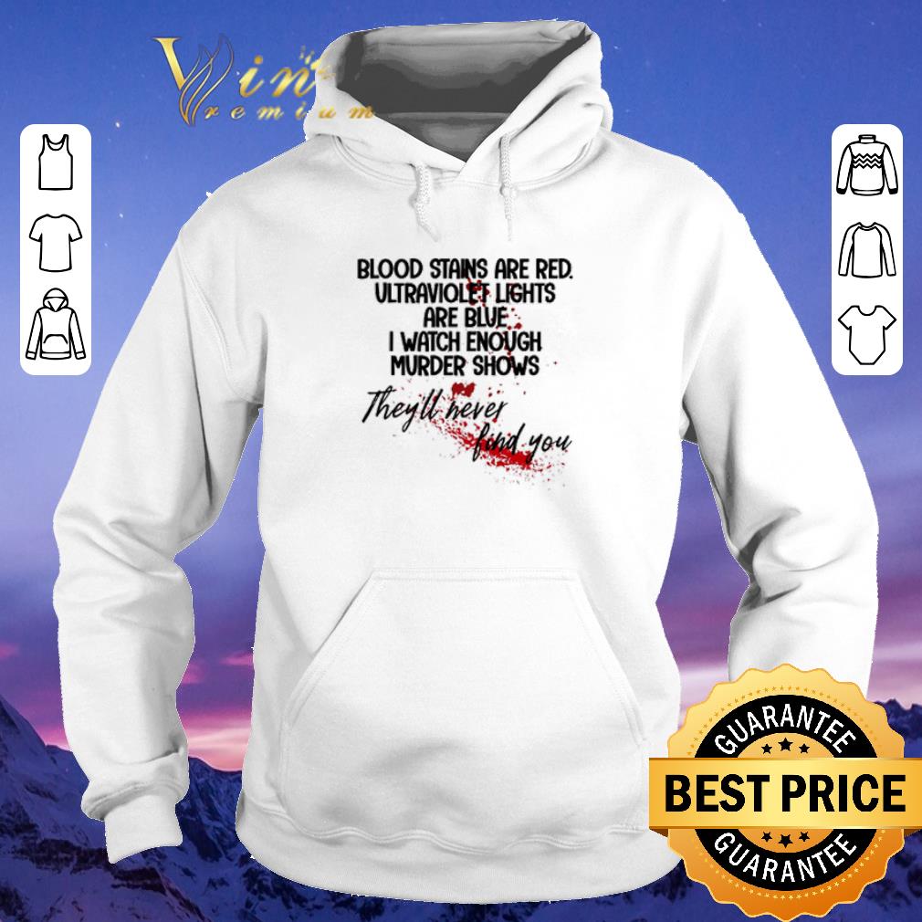 Funny Blood stains are red ultraviolet lights are blue i watch enough shirt sweater 4 - Funny Blood stains are red ultraviolet lights are blue i watch enough shirt sweater