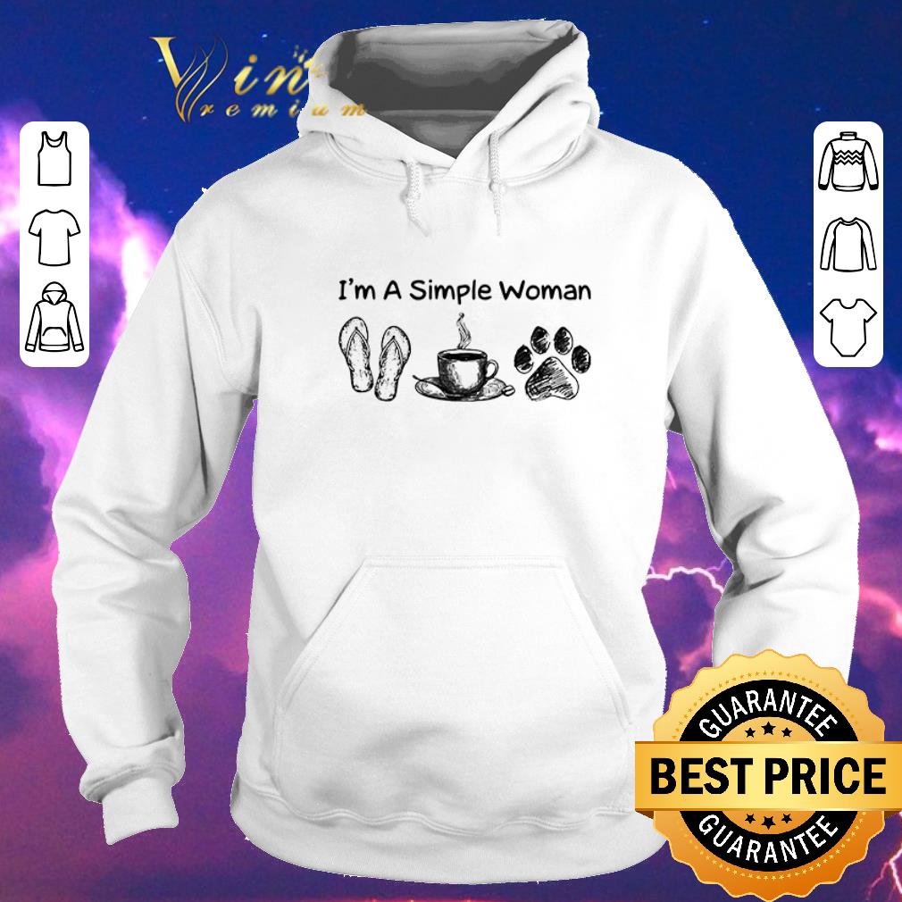 Funny I m a simple woman I like flip flop coffee and paw dog shirt sweater 4 - Funny I’m a simple woman I like flip flop coffee and paw dog shirt sweater