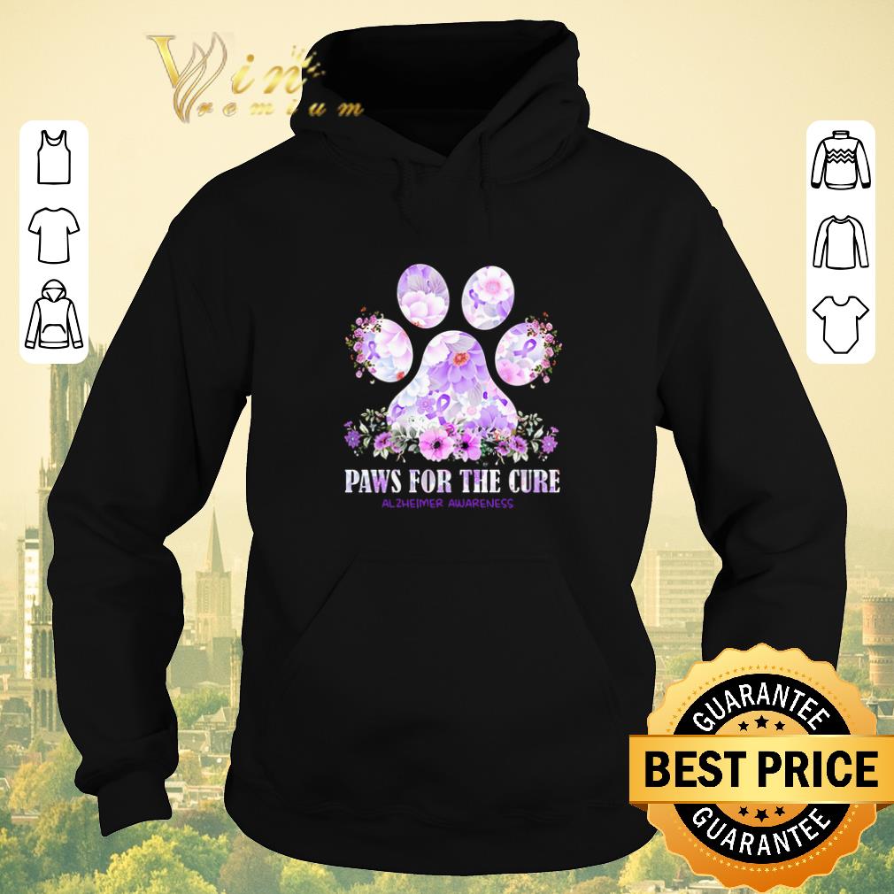 Hot Flower paws for the cure Alzheimer awareness shirt sweater 4 - Hot Flower paws for the cure Alzheimer awareness shirt sweater