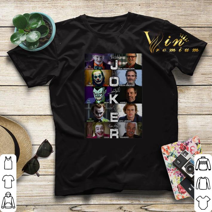 Joker versions signatures The Gangster The Comedian The Joker shirt sweater Joker versions signatures The Gangster The Comedian The Joker shirt sweater 4 - Joker versions signatures The Gangster The Comedian The Joker shirt sweater