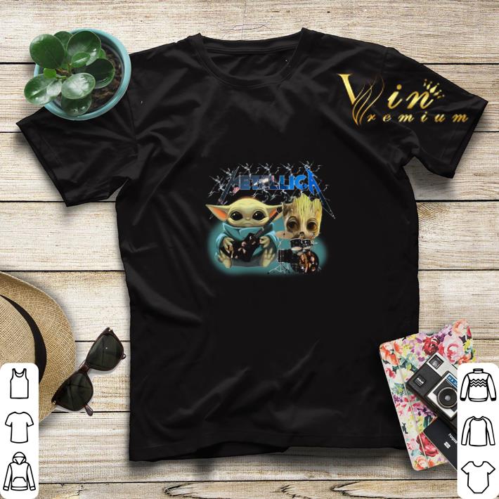 Metallica Baby Yoda and Baby Groot play guitar drummer shirt sweater 4 - Metallica Baby Yoda and Baby Groot play guitar drummer shirt sweater