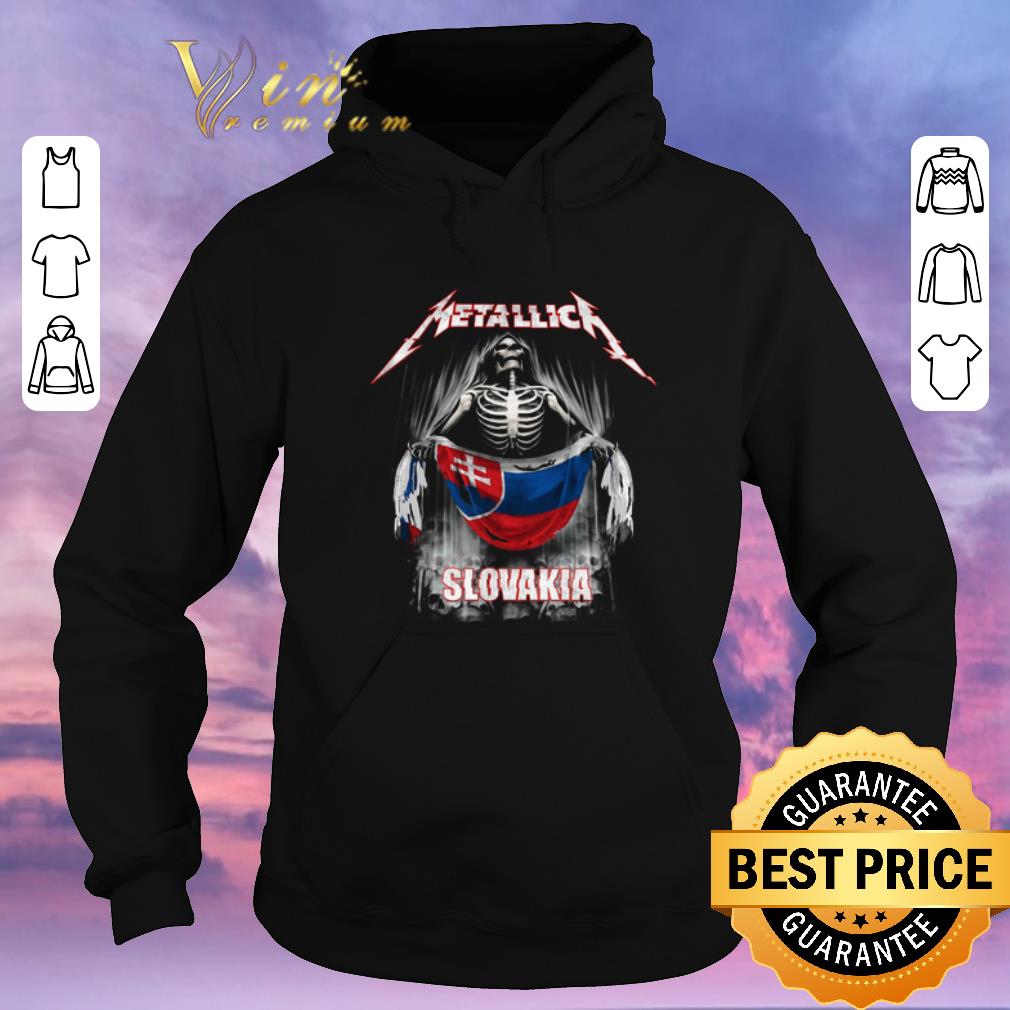 Original Skeleton Metallica mashup Slovakia flag shirt sweater 4 - Original Skeleton Metallica mashup Slovakia flag shirt sweater