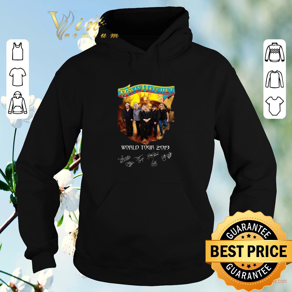 Premium Band Rock Molly Hatchet World Tour 2019 Signatures autographed shirt sweater 4 - Premium Band Rock Molly Hatchet World Tour 2019 Signatures autographed shirt sweater