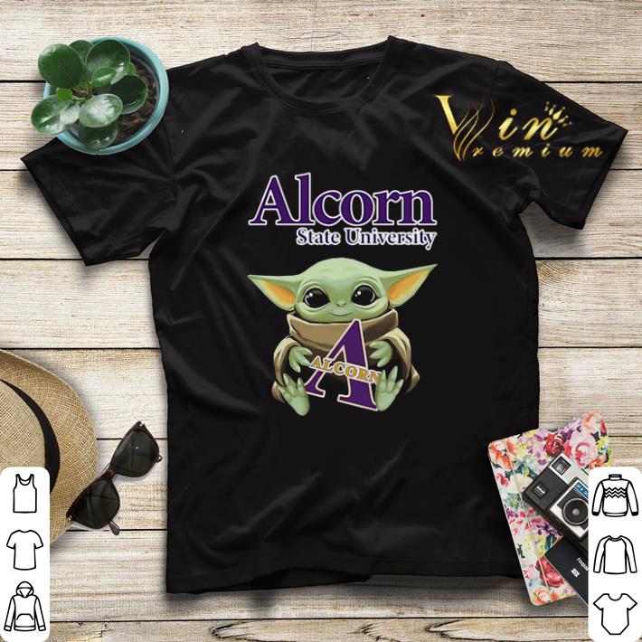Baby Yoda Hug Alcorn State University Star Wars shirt sweater 4 - Baby Yoda Hug Alcorn State University Star Wars shirt sweater