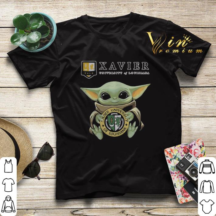 Baby Yoda Hug Xavier University Of Louisiana Logo Star Wars shirt sweater Baby Yoda Hug Xavier University Of Louisiana Logo Star Wars shirt sweater 4 - Baby Yoda Hug Xavier University Of Louisiana Logo Star Wars shirt sweater