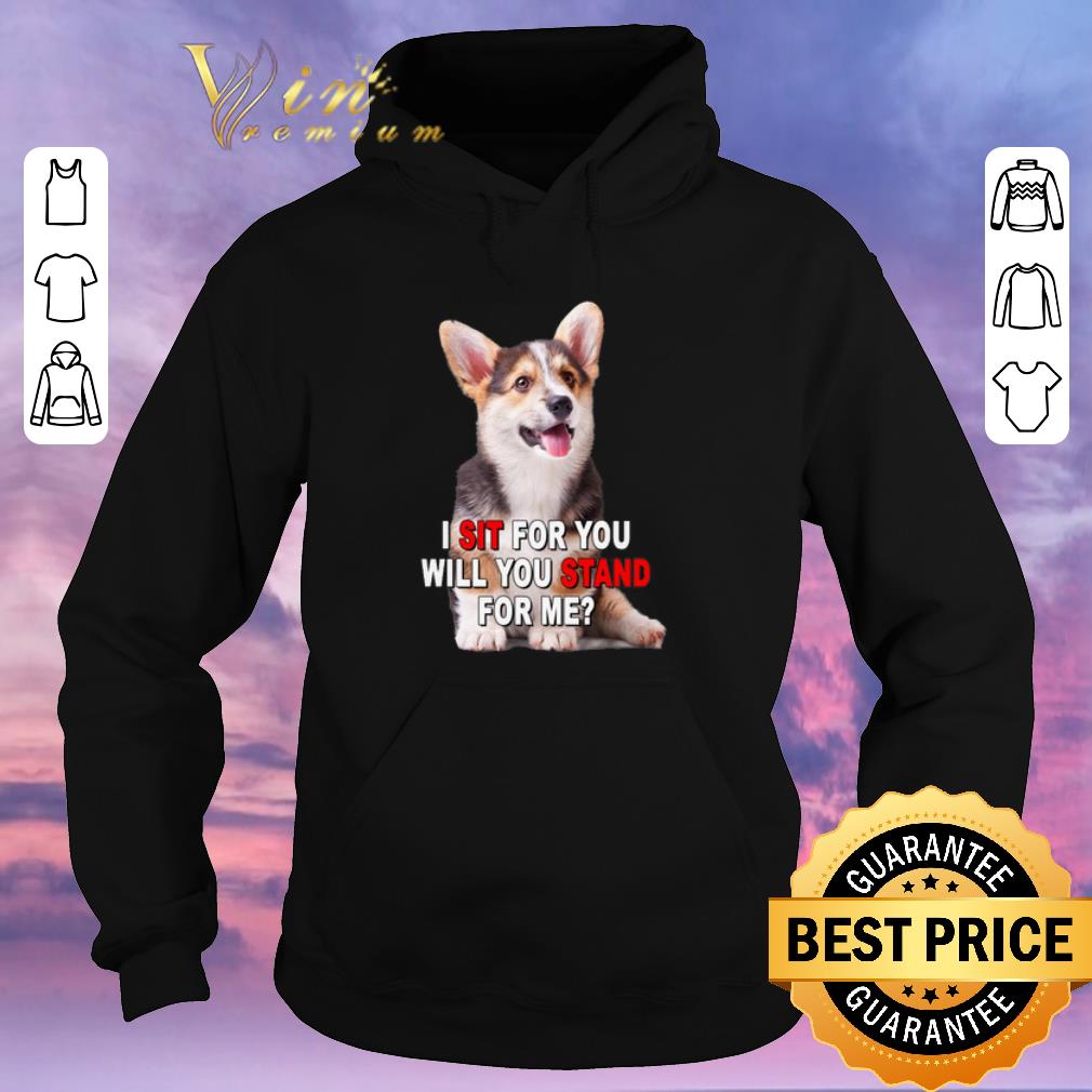 Funny Corgi I sit for you will you stand for me shirt sweater 4 - Funny Corgi I sit for you will you stand for me shirt sweater