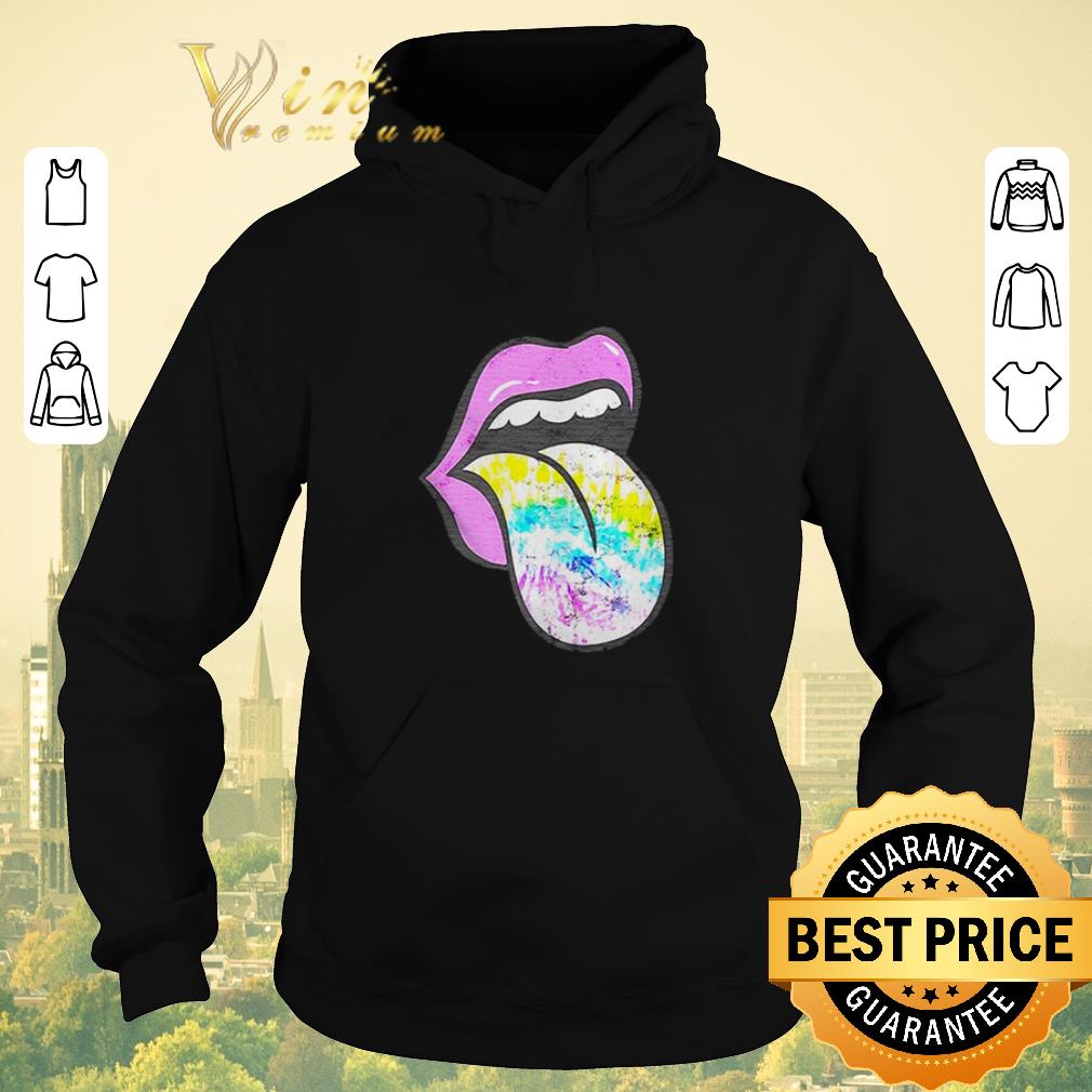 Funny Lavender rose lips Tie Dye tongue out Pastel Spring shirt sweater 4 - Funny Lavender rose lips Tie Dye tongue out Pastel Spring shirt sweater