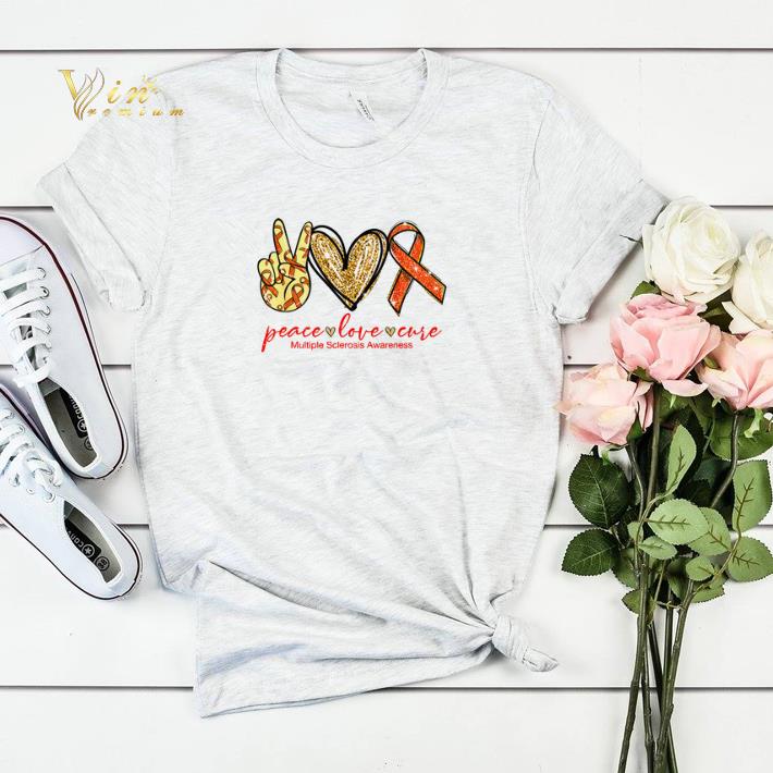 Glitter Peace Love Cure Multiple Sclerosis Awareness shirt sweater 4 - Glitter Peace Love Cure Multiple Sclerosis Awareness shirt sweater