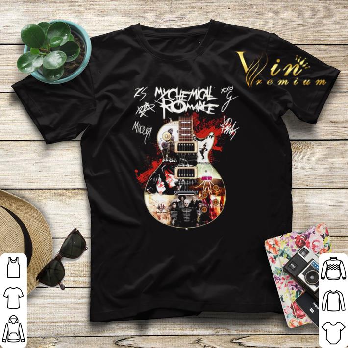 Guitar My Chemical Romance Signatures shirt sweater 4 - Guitar My Chemical Romance Signatures shirt sweater