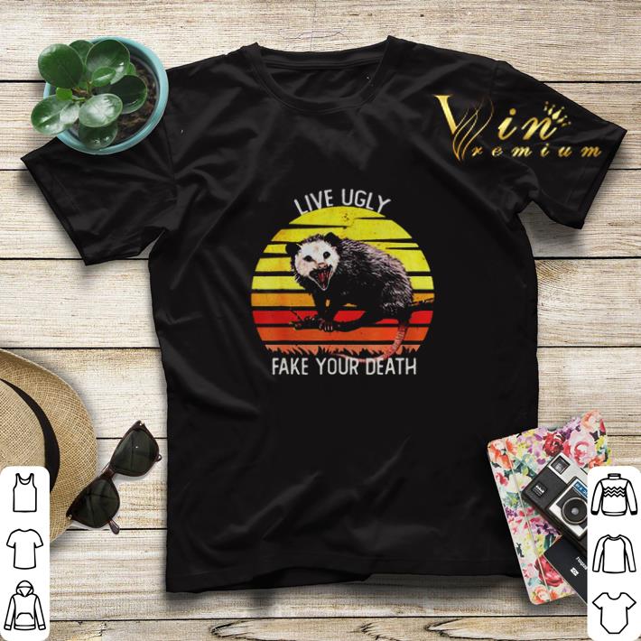Live Ugly Fake Your Death Opossum Sunset shirt sweater Live Ugly Fake Your Death Opossum Sunset shirt sweater 4 - Live Ugly Fake Your Death Opossum Sunset shirt sweater