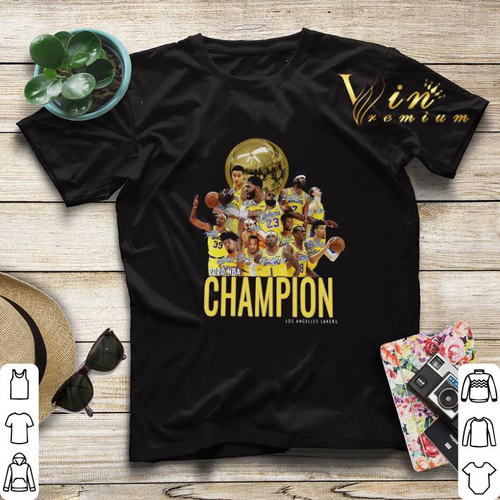 Los Angeles Lakers Champion 2020 NBA Signatures shirt sweater 4 - Los Angeles Lakers Champion 2020 NBA Signatures shirt sweater