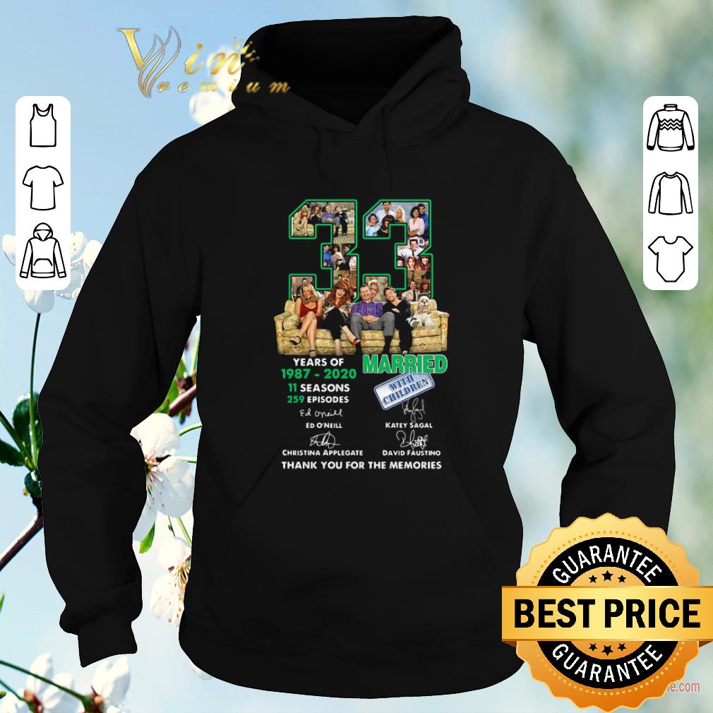 Nice 33 Years Of Married With Children 1987 2020 Signatures shirt sweater 4 - Nice 33 Years Of Married With Children 1987-2020 Signatures shirt sweater