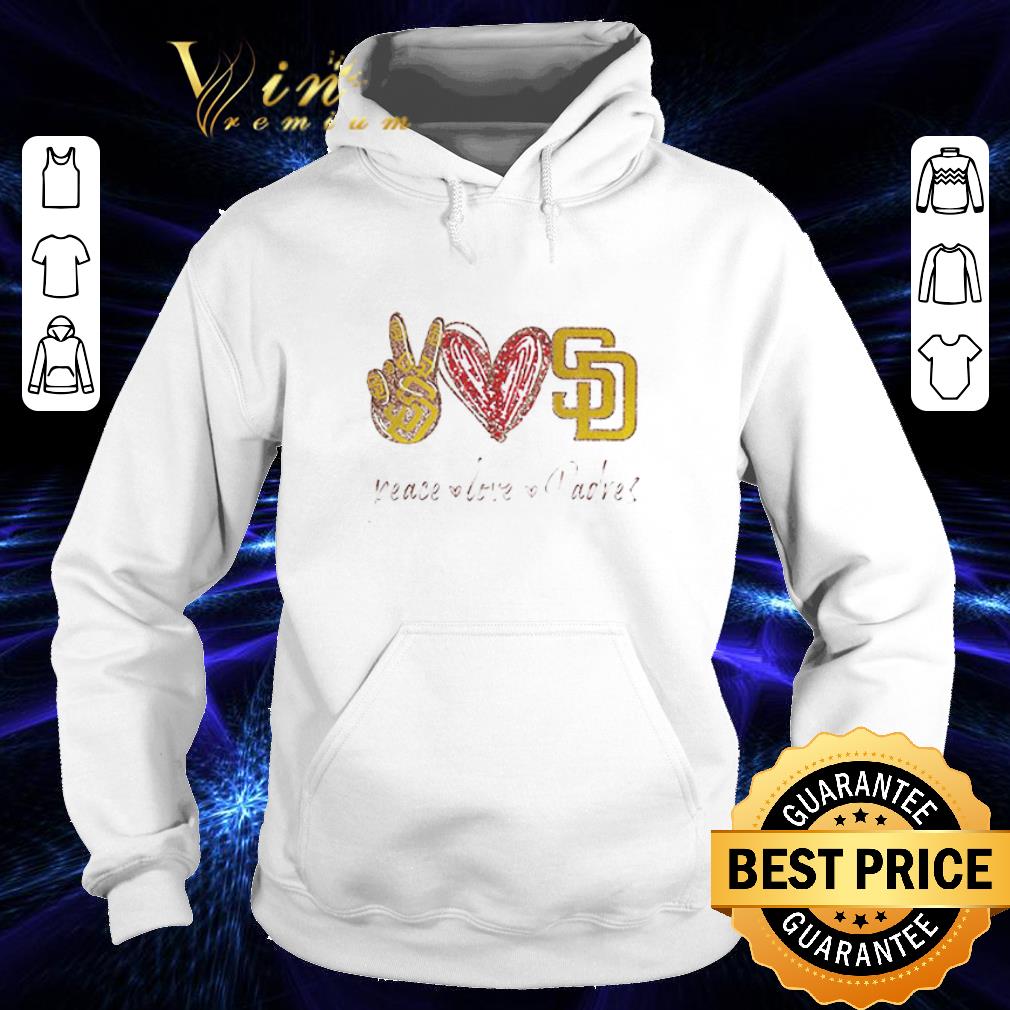 Nice Diamond Peace Love San Diego Padres Logo shirt 4 - Nice Diamond Peace Love San Diego Padres Logo shirt