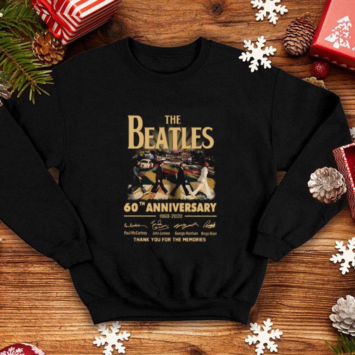 Nice The Beatles 60th anniversary 1960 2020 thank you for the memories signatures shirt 4 - Nice The Beatles 60th anniversary 1960 2020 thank you for the memories signatures shirt