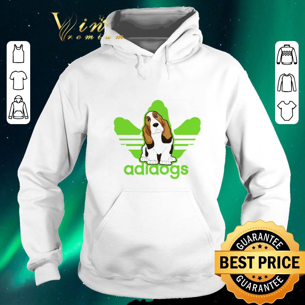 Official Adidas Logo adidogs Basset Hound shirt sweater 4 1 - Official Adidas Logo adidogs Basset Hound shirt sweater