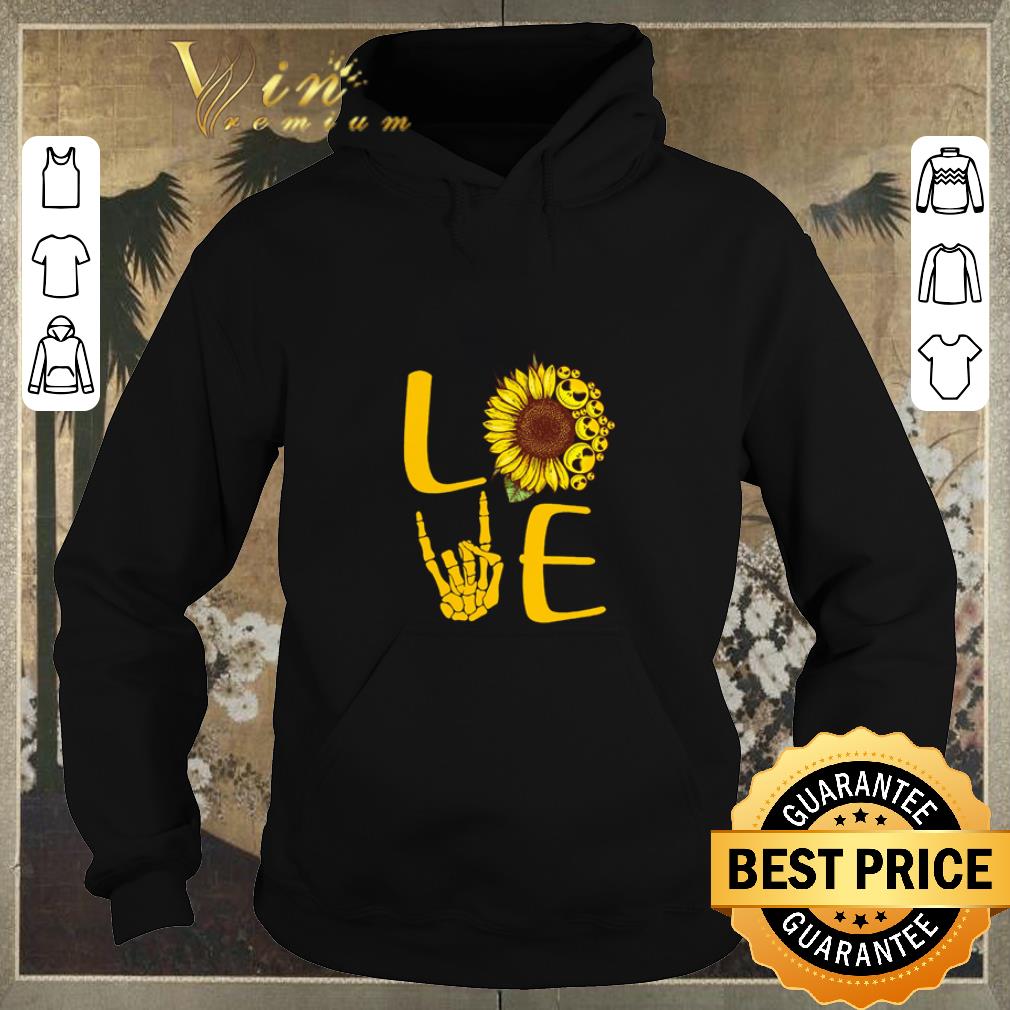 Official Love Sunflower Jack Skeleton Rock and roll shirt sweater 4 - Official Love Sunflower Jack Skeleton Rock and roll shirt sweater