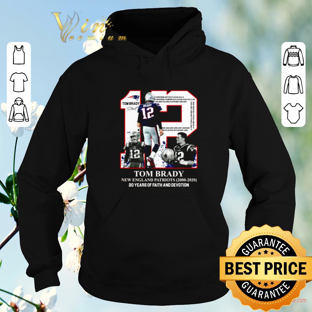 Original 12 Tom Brady New England Patriots 20 years of faith and devotion shirt sweater 4 - Original 12 Tom Brady New England Patriots 20 years of faith and devotion shirt sweater