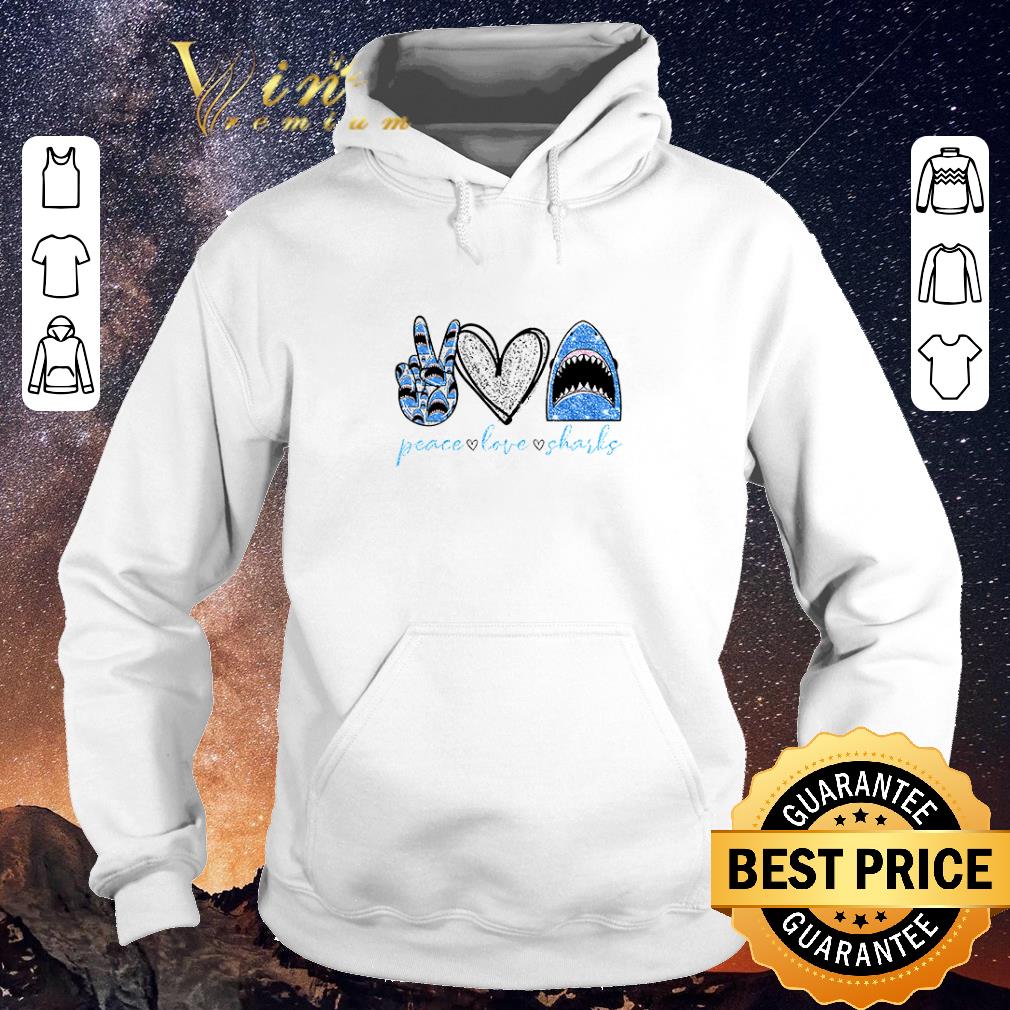 Premium Diamond peace love sharks shirt sweater 4 - Premium Diamond peace love sharks shirt sweater