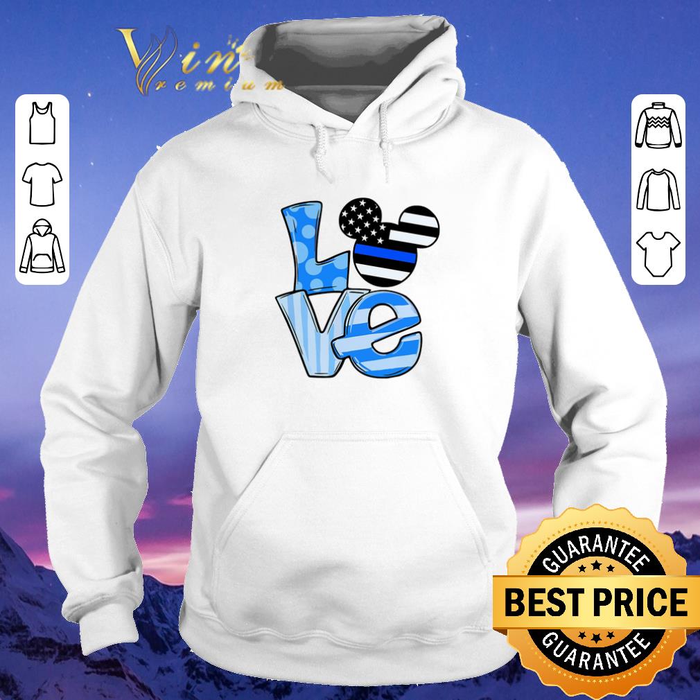 Pretty Mickey Mouse Love Thin Blue Line Flag shirt sweater 4 - Pretty Mickey Mouse Love Thin Blue Line Flag shirt sweater